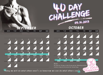 40 day calendar sample small