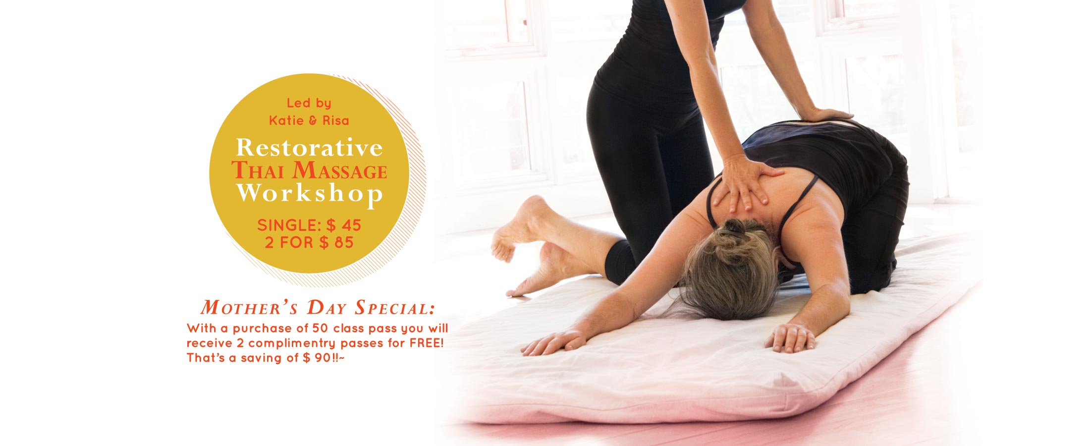 thai massage workshop restorative hot yoga markham